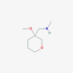 molecular formula C8H17NO2 B13322161 [(3-Methoxyoxan-3-yl)methyl](methyl)amine 