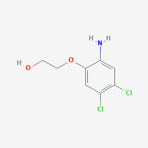 molecular formula C8H9Cl2NO2 B13322210 2-(2-Amino-4,5-dichlorophenoxy)ethan-1-ol 