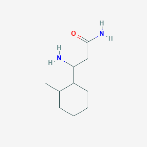 molecular formula C10H20N2O B13322217 3-Amino-3-(2-methylcyclohexyl)propanamide 