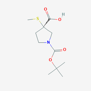 (R)-1-(tert-Butoxycarbonyl)-3-(methylthio)pyrrolidine-3-carboxylic acid