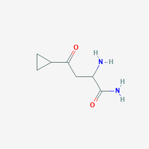 molecular formula C7H12N2O2 B13322279 2-Amino-4-cyclopropyl-4-oxobutanamide 