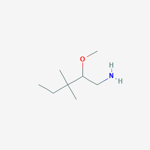 molecular formula C8H19NO B13322296 2-Methoxy-3,3-dimethylpentan-1-amine 