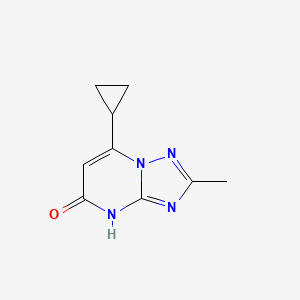 molecular formula C9H10N4O B13322311 7-Cyclopropyl-2-methyl-4H,5H-[1,2,4]triazolo[1,5-a]pyrimidin-5-one 