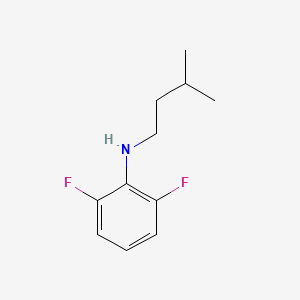 molecular formula C11H15F2N B13322318 2,6-difluoro-N-(3-methylbutyl)aniline 