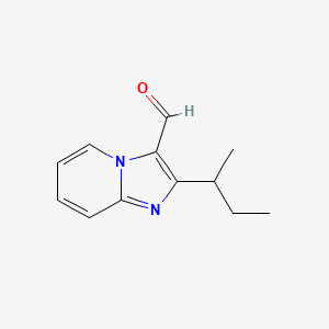 molecular formula C12H14N2O B13322351 2-(Butan-2-YL)imidazo[1,2-A]pyridine-3-carbaldehyde 