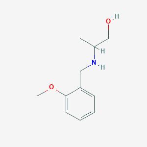 molecular formula C11H17NO2 B13322353 2-{[(2-Methoxyphenyl)methyl]amino}propan-1-ol 