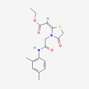 Ethyl 2-(3-{[(2,4-dimethylphenyl)carbamoyl]methyl}-4-oxo-1,3-thiazolidin-2-ylidene)acetate