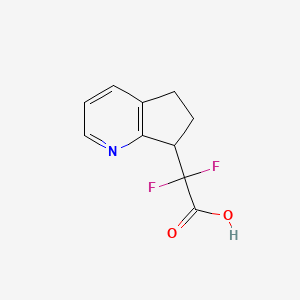 2-(5H,6H,7H-Cyclopenta[B]pyridin-7-YL)-2,2-difluoroaceticacid