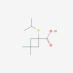 3,3-Dimethyl-1-(propan-2-ylsulfanyl)cyclobutane-1-carboxylic acid