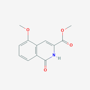 molecular formula C12H11NO4 B13322416 Methyl 5-methoxy-1-oxo-1,2-dihydroisoquinoline-3-carboxylate 