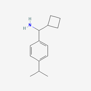 molecular formula C14H21N B13322487 Cyclobutyl(4-isopropylphenyl)methanamine CAS No. 1153766-91-6