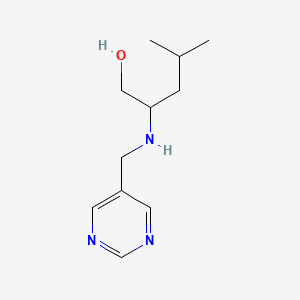 4-Methyl-2-[(pyrimidin-5-ylmethyl)amino]pentan-1-ol