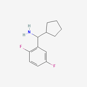 molecular formula C12H15F2N B13322522 Cyclopentyl(2,5-difluorophenyl)methanamine 