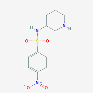 molecular formula C11H15N3O4S B13322540 4-Nitro-N-(piperidin-3-YL)benzene-1-sulfonamide 