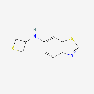 molecular formula C10H10N2S2 B13322552 N-(Thietan-3-yl)benzo[d]thiazol-6-amine 