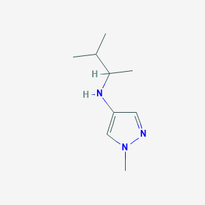 molecular formula C9H17N3 B13322554 1-methyl-N-(3-methylbutan-2-yl)-1H-pyrazol-4-amine 