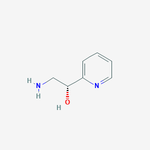 molecular formula C7H10N2O B13322569 (1R)-2-amino-1-(pyridin-2-yl)ethan-1-ol 