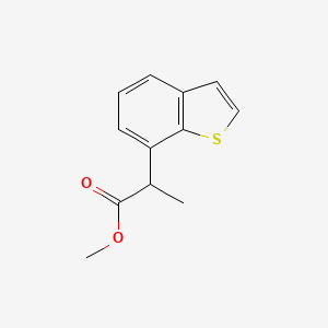 molecular formula C12H12O2S B13322592 Methyl 2-(1-benzothiophen-7-YL)propanoate 