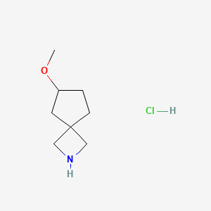 molecular formula C8H16ClNO B13322608 6-Methoxy-2-azaspiro[3.4]octane hydrochloride 