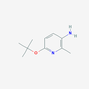 molecular formula C10H16N2O B13322642 6-(Tert-butoxy)-2-methylpyridin-3-amine 