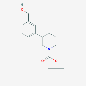 molecular formula C17H25NO3 B13322657 tert-Butyl 3-(3-(hydroxymethyl)phenyl)piperidine-1-carboxylate 