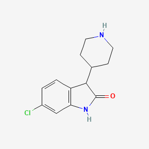 6-Chloro-3-(piperidin-4-yl)-2,3-dihydro-1H-indol-2-one