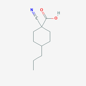 1-Cyano-4-propylcyclohexane-1-carboxylic acid