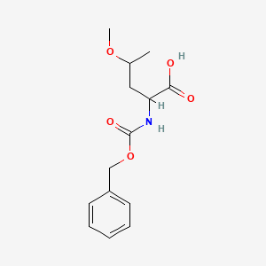 molecular formula C14H19NO5 B13322706 2-{[(Benzyloxy)carbonyl]amino}-4-methoxypentanoic acid 