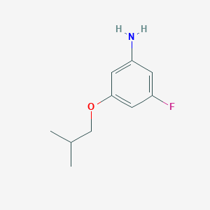 molecular formula C10H14FNO B13322738 3-Fluoro-5-(2-methylpropoxy)aniline 