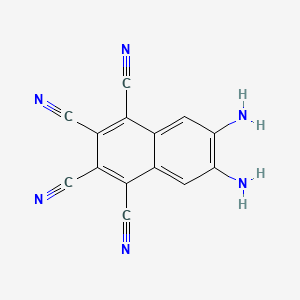 molecular formula C14H6N6 B13322745 6,7-Diaminonaphthalene-1,2,3,4-tetracarbonitrile 