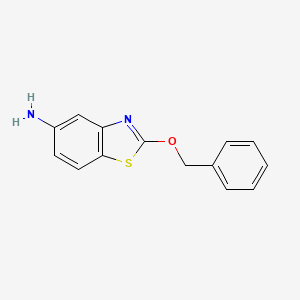 molecular formula C14H12N2OS B13322769 2-(Benzyloxy)-1,3-benzothiazol-5-amine 