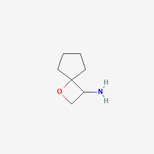 molecular formula C7H13NO B13322788 1-Oxaspiro[3.4]octan-3-amine 