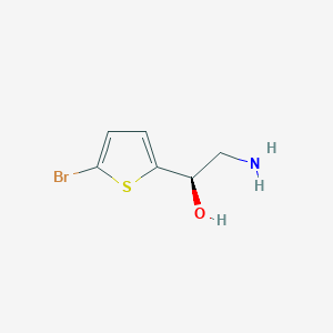 molecular formula C6H8BrNOS B13322842 (1R)-2-amino-1-(5-bromothiophen-2-yl)ethan-1-ol 