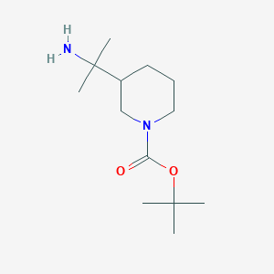 molecular formula C13H26N2O2 B13322854 Tert-butyl 3-(2-aminopropan-2-YL)piperidine-1-carboxylate 