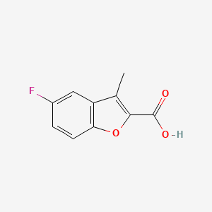molecular formula C10H7FO3 B1332286 5-氟-3-甲基-1-苯并呋喃-2-羧酸 CAS No. 81718-76-5