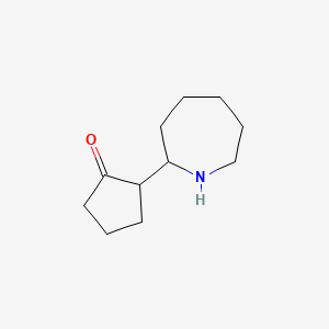 molecular formula C11H19NO B13322869 2-(Azepan-2-yl)cyclopentan-1-one 