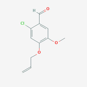 molecular formula C11H11ClO3 B1332289 4-(烯丙氧基)-2-氯-5-甲氧基苯甲醛 CAS No. 692279-00-8