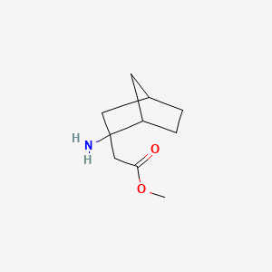 molecular formula C10H17NO2 B13322890 Methyl 2-(2-aminobicyclo[2.2.1]heptan-2-YL)acetate 