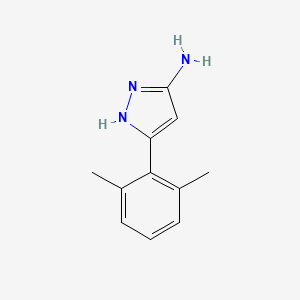 molecular formula C11H13N3 B13322921 3-(2,6-Dimethylphenyl)-1H-pyrazol-5-amine 