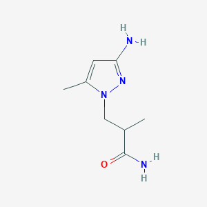 3-(3-Amino-5-methyl-1H-pyrazol-1-yl)-2-methylpropanamide