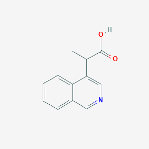 molecular formula C12H11NO2 B13323016 2-(Isoquinolin-4-yl)propanoic acid 