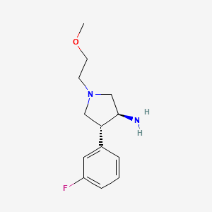 (3S,4R)-4-(3-fluorophenyl)-1-(2-methoxyethyl)pyrrolidin-3-amine