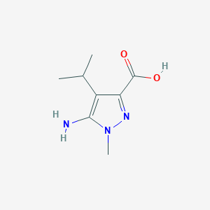 molecular formula C8H13N3O2 B13323042 5-Amino-1-methyl-4-(propan-2-YL)-1H-pyrazole-3-carboxylic acid 