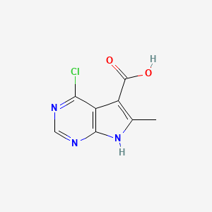 4-Chloro-6-methyl-7H-pyrrolo[2,3-d]pyrimidine-5-carboxylic acid