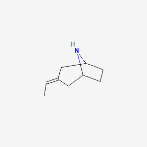 molecular formula C9H15N B13323106 3-Ethylidene-8-azabicyclo[3.2.1]octane 