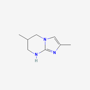 molecular formula C8H13N3 B13323109 2,6-Dimethyl-5H,6H,7H,8H-imidazo[1,2-a]pyrimidine 