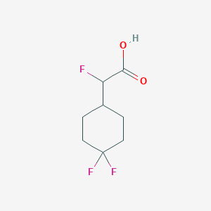 molecular formula C8H11F3O2 B13323128 2-(4,4-Difluorocyclohexyl)-2-fluoroacetic acid 