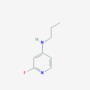 molecular formula C8H11FN2 B13323153 2-fluoro-N-propylpyridin-4-amine 