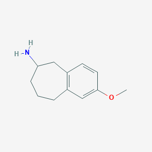 molecular formula C12H17NO B13323172 2-Methoxy-6,7,8,9-tetrahydro-5H-benzo[7]annulen-6-amine 