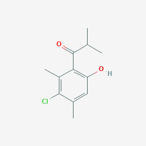 1-(3-Chloro-6-hydroxy-2,4-dimethylphenyl)-2-methylpropan-1-one